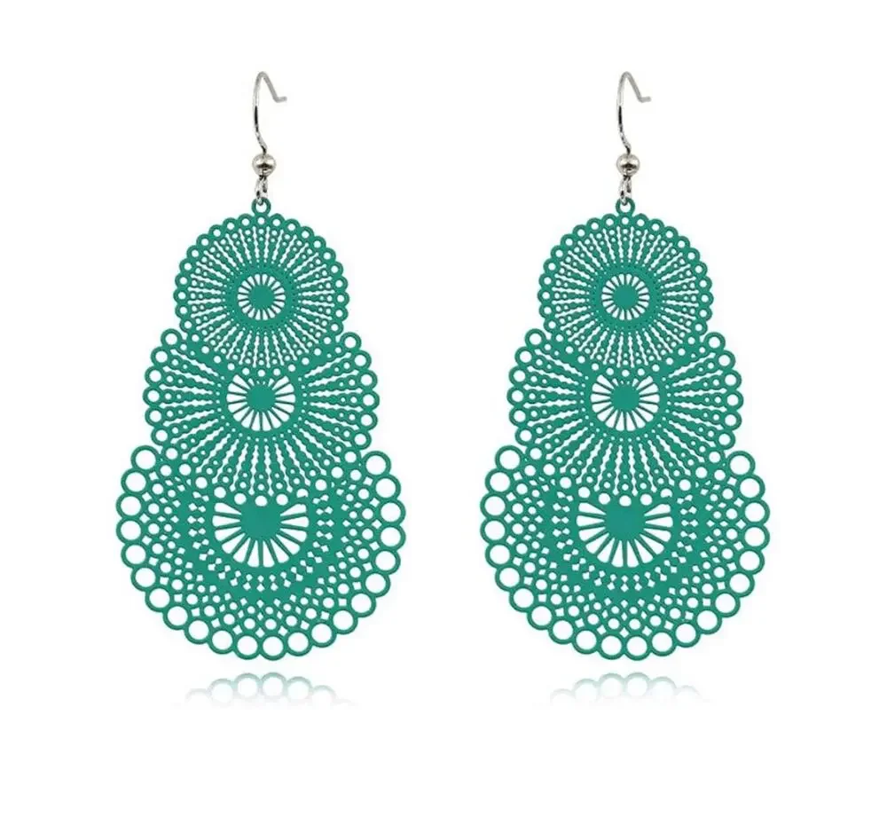 Ornate Cutout Boho Earrings